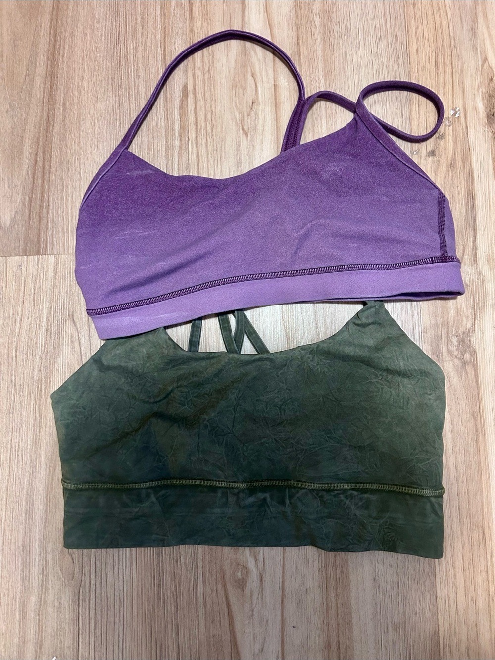 lululemon athletica Purple & Green Double Sports Bra Set - Picture 3 of 4